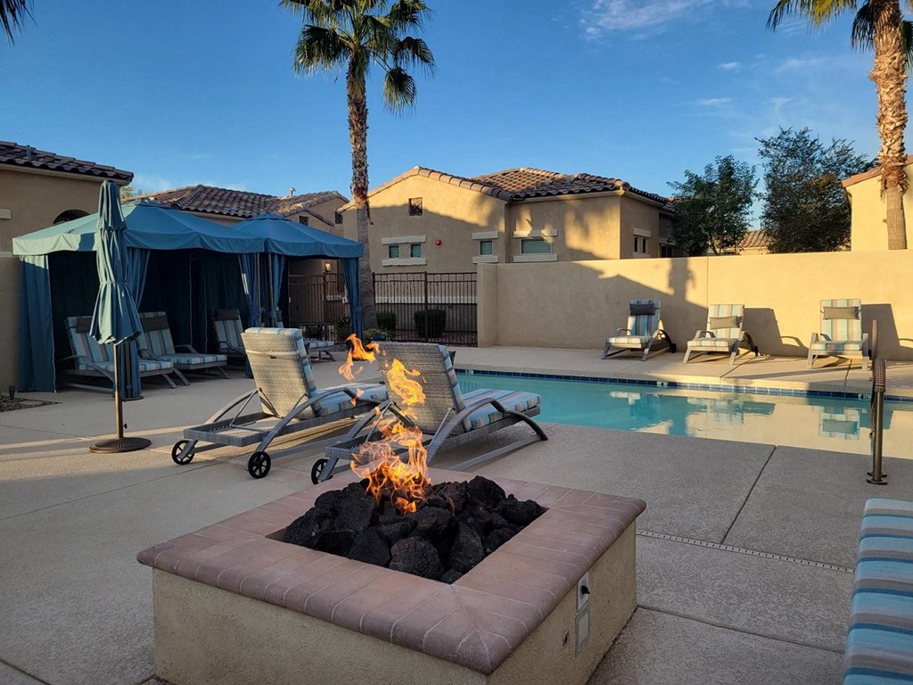Poolside Fire Pit Fire Pit at Chandler Heights, Chandler, AZ